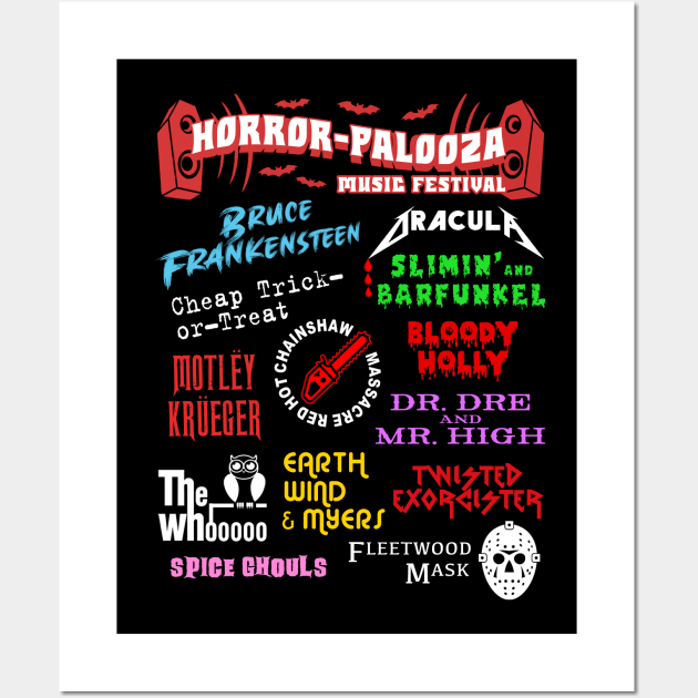 Horror-Palooza Music Festival Wall Art by rydrew